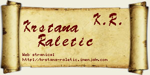 Krstana Raletić vizit kartica